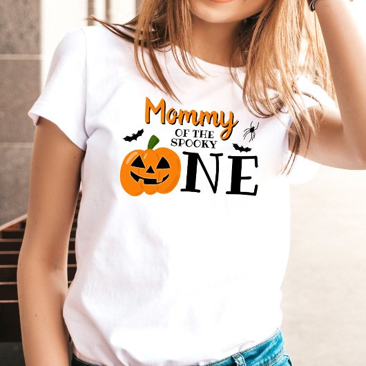 Mama van de Spooky One Halloween 1st Birthday T-shirt