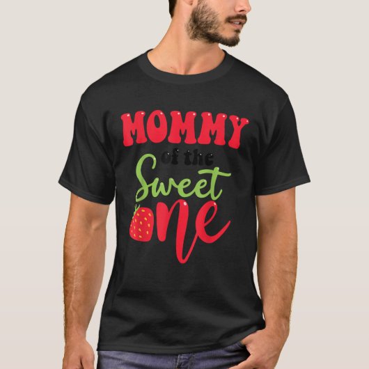 Mama van de Sweet One Aardbei Zomer Eerste Bir T-shirt (Voorkant)