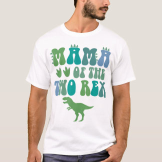 Mama van de twee Rex verjaardagsjongen T-shirt
