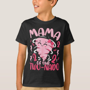 Mama van de tweeling tweeduizend-tornado thema 2e t-shirt