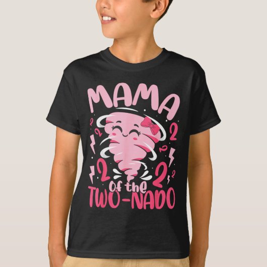 Mama van de tweeling tweeduizend-tornado thema 2e t-shirt (Voorkant)