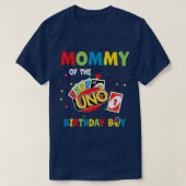 Mama Van De Uno Verjaardag Jongen Uno Verjaardag J T-shirt (Design voorkant)
