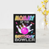 Mama van de verjaardag bowler bday bowling party c kaart (Gele Bloem)
