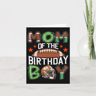 Mama van de verjaardag Boy Game Day Football Kaart