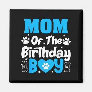 Mama van de verjaardag Dog Paw Family Matching Par Magneet
