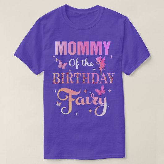 mama van de verjaardag fee prinses meisje party de t-shirt (Design voorkant)