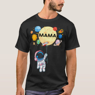 Mama Van De Verjaardag Jongen Astronaut Ruimte Pla T-shirt