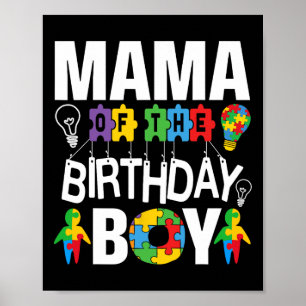 Mama van de Verjaardag Jongen Autisme Mama Poster