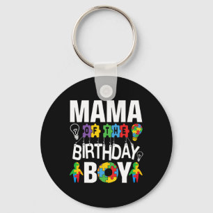 Mama van de Verjaardag Jongen Autisme Mama Sleutelhanger