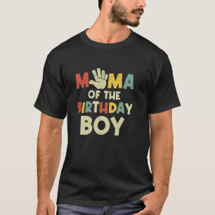 Mama van de verjaardag jongen Hi vijf jaar oude Bd T-shirt