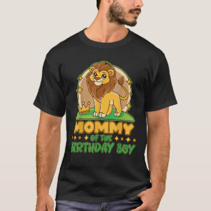 Mama van de Verjaardag Jongen Leeuw Familiefeest M T-shirt