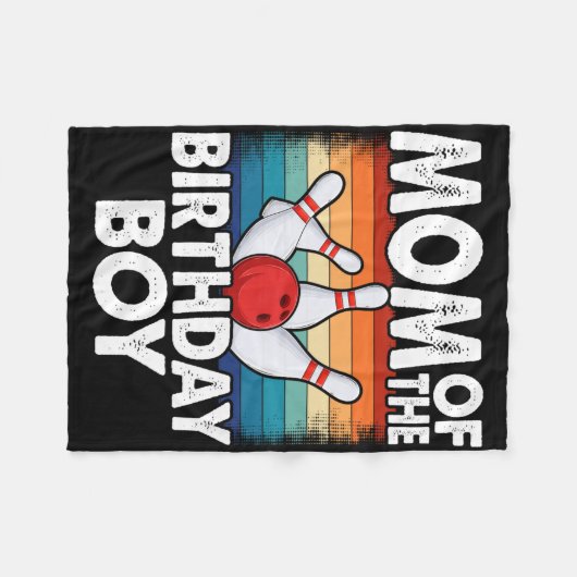 Mama van de verjaardag jongen matching familie bow fleece deken (Voorkant (Horizontaal))