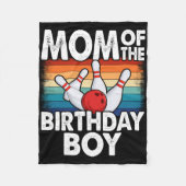 Mama van de verjaardag jongen matching familie bow fleece deken (Voorkant)