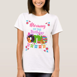 Mama van de verjaardag One fiesta   Mexico   T-shirt