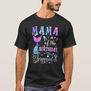 Mama van de verjaardag zeemeermin meisje Bday Part T-shirt
