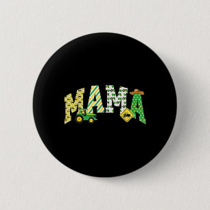 Mama van de verjaardags tractor boer trucks ronde button 5,7 cm