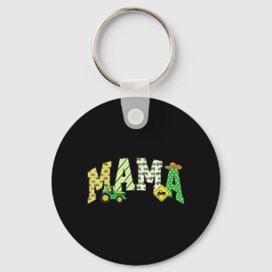 Mama van de verjaardags tractor boerentruks sleutelhanger