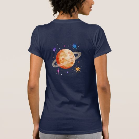 Mama van de verjaardagsjongen Rocket & Astronaut S T-shirt (Achterkant)