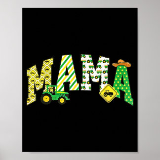 Mama van de verjaardagsjongen Tractor Boerderij Vr Poster