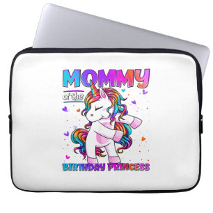 Mama van de verjaardagsprinses meisje flost Unico Laptop Sleeve