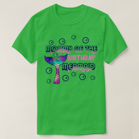 Mama van de verjaardagszeemeermin 28 t-shirt (Design voorkant)