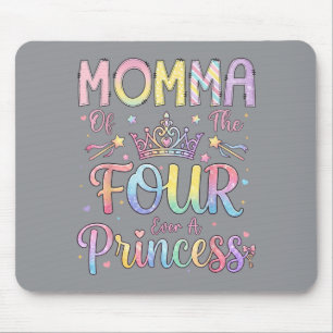 Mama van de vier een prinses 4e verjaardag meisje muismat