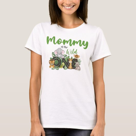 Mama van de wilde eendierentuin in de Safari-Oerwo T-shirt (Voorkant)