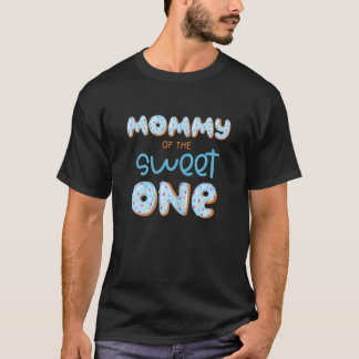 Mama van de zoete een donut jongen 1e verjaardag d t-shirt