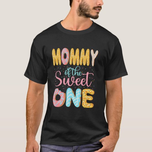 Mama van de Zoete Moeder Donuts Family Matching T-shirt (Voorkant)