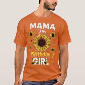 Mama van de Zonnebloem van de Birthday Girl T-shirt
