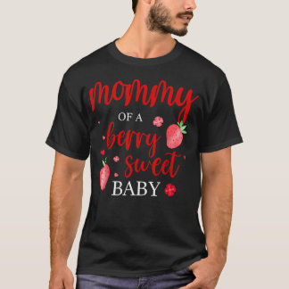 Mama van een Bes Zacht Eén Aardbei Baby Eerste T-shirt