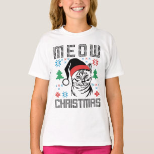 Mama van een Cute Kat Kerst T-shirt Grappige Kitte