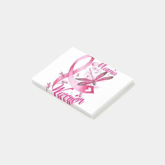 Mama van een dragonfly-borstkanker post-it® notes (Schuin)