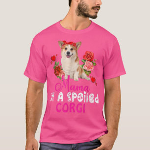 Mama van een geknipte Corgi Cute Corgi Dog Bow Str T-shirt