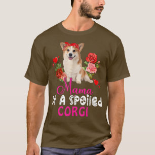 Mama van een geknipte Corgi Cute Corgi Dog Bow Str T-shirt