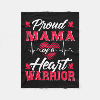 Mama van een hart krijger CHD bewustzijn Fleece Deken