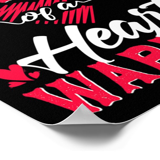 Mama van een hart krijger CHD bewustzijn Poster (Hoek)