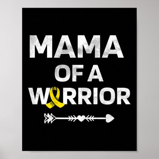 Mama van een krijger dipg bewustzijn kinderkanker poster (Voorkant)