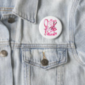 Mama Van Een Krijger Libel Borstkanker Bewustzijn Ronde Button 5,7 Cm (In situ)