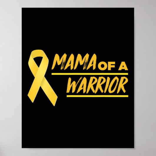 Mama van een krijger Moeder Jeugd Kanker Bewustzij Poster (Voorkant)