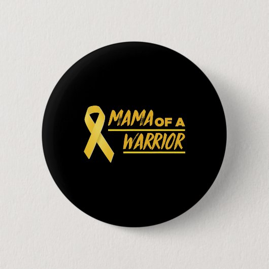 Mama van een krijger Moeder Jeugd Kanker Bewustzij Ronde Button 5,7 Cm (Voorkant)
