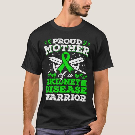 Mama van een nierziekte Warrior Cd Awareness M T-shirt (Voorkant)