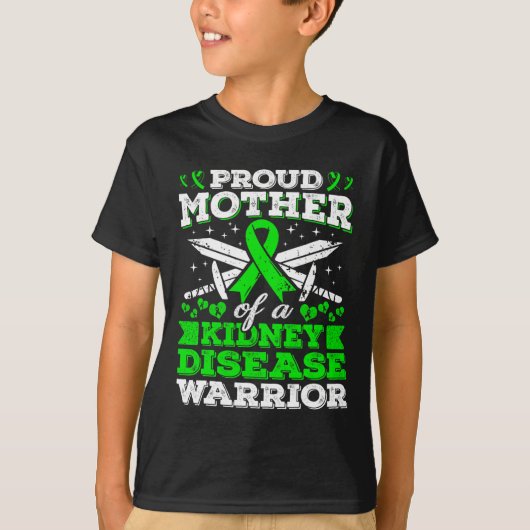 Mama van een nierziekte Warrior Cd Awareness M T-shirt (Voorkant)