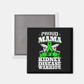 Mama van een nierziekte Warrior Cd Awareness Moede Magneet (Voorkant / Achterkant)