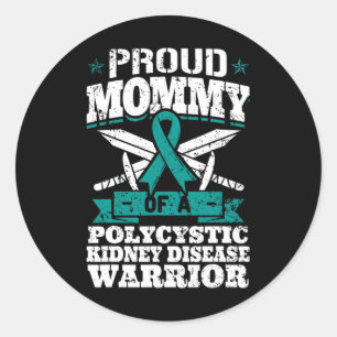Mama van een polycysteuze nierziekte krijger PKD Ronde Sticker