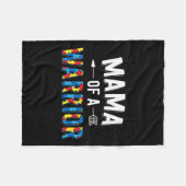 Mama van een vrouw familie moeder wereld autisme a fleece deken (Voorkant (Horizontaal))