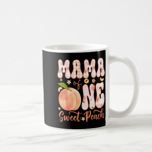 Mama van één zoete perzik 1e verjaardag meisje fee koffiemok