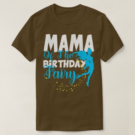 Mama van het Birthday Fairy Fantasy Birthday Squad T-shirt (Design voorkant)