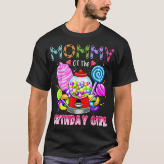 Mama van het Birthday Girl Candyland Snoep Birthda T-shirt