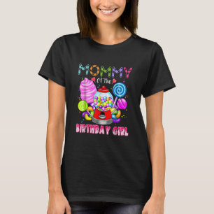 Mama van het Birthday Girl Candyland Snoep Birthda T-shirt